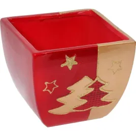 swiateczna-oslonka-z-ceramiki-czerwona-2-choinki-14-cm-kwadrat