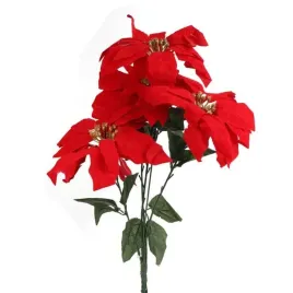 bukiet-5-poinsecji-welurowych-z-zlotymi-srodkami-52-cm-czerwony-na-swieta