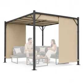 pergola-ogrodowa-tarasowa-3x4-m-stalowa-altana-zadaszenie-bezowa-multigarde