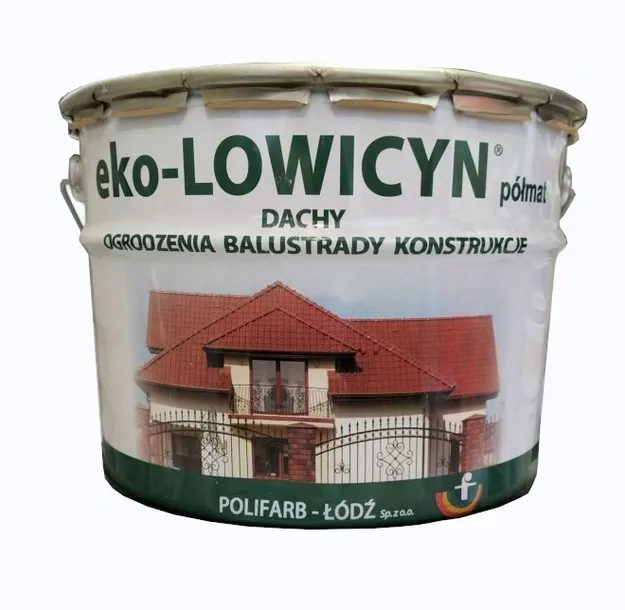 Farba Eko Lowicyn brąz czekoladowy 10L półmat Polifarb Łódź