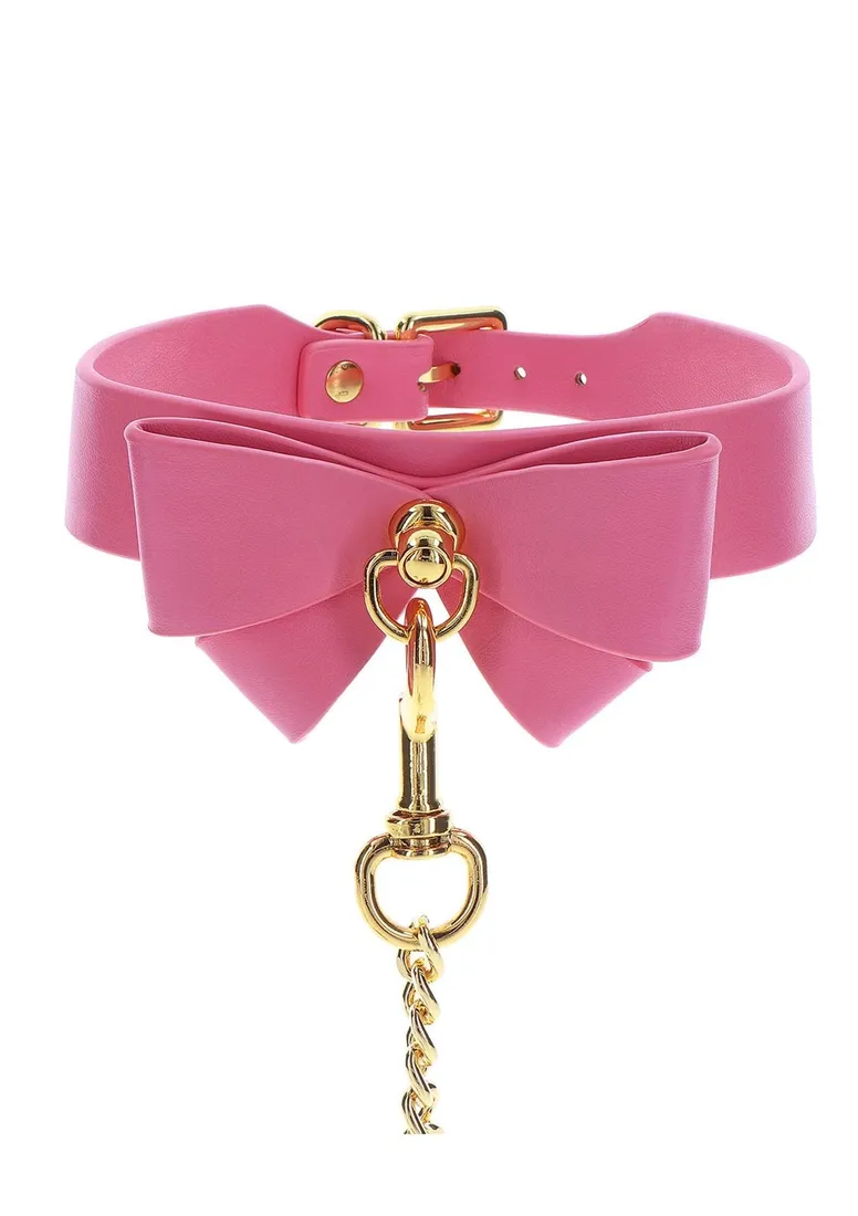collar-and-leash-pink