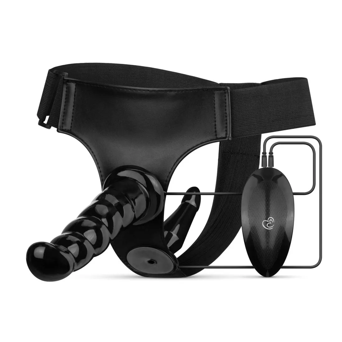 fetish-collection-vibrating-strap-on-set-black