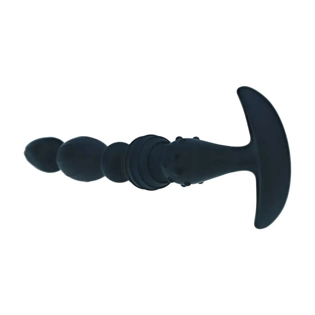 multi-textured-silicone-flared-anal-probe-black