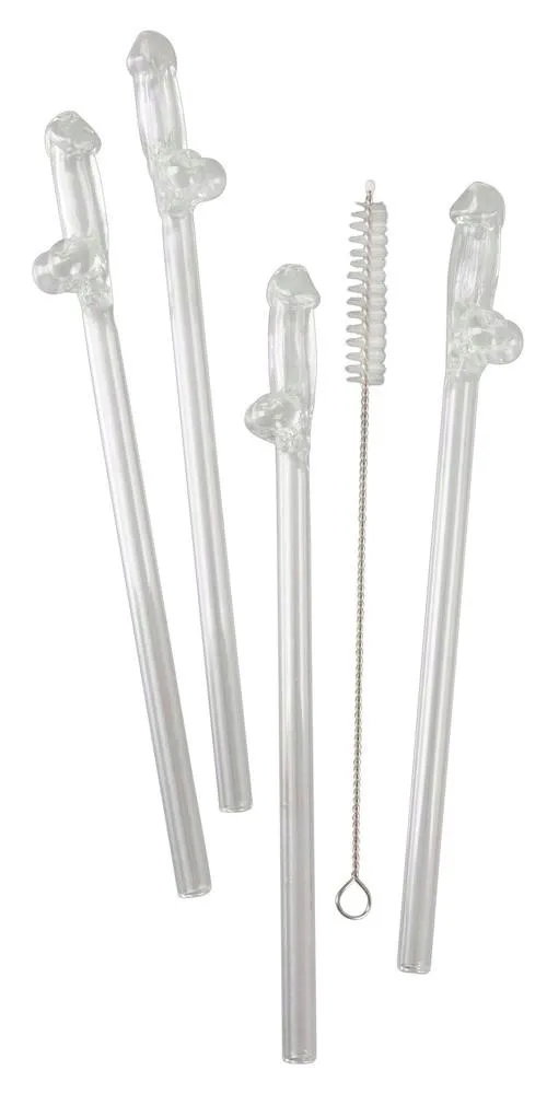glass-drinking-straw-willy-x-4