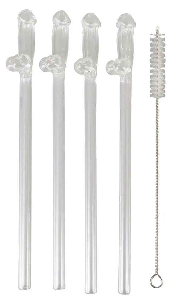 glass-drinking-straw-willy-x-4