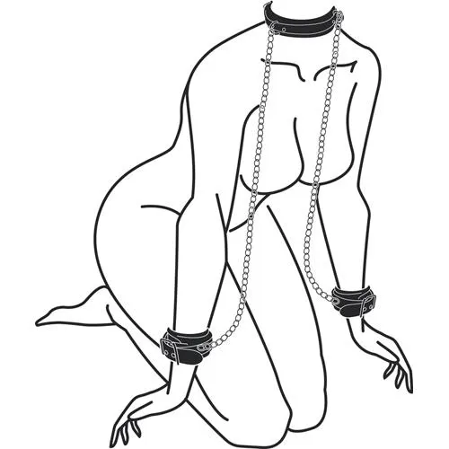 kajdanki-leather-collar-with-handcuffs