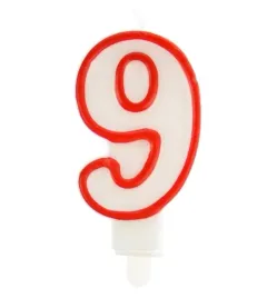 swieczka-urodzinowa-biala-cyfra-9-czerwona-obwodka-urodziny-jubileusz
