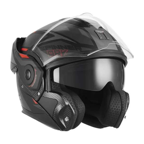 NOX PREMIUM KASK SZCZĘKOWY FLIP-BACK (SZCZĘKA DO TYŁU) Z BLENDĄ SPINNER ARK