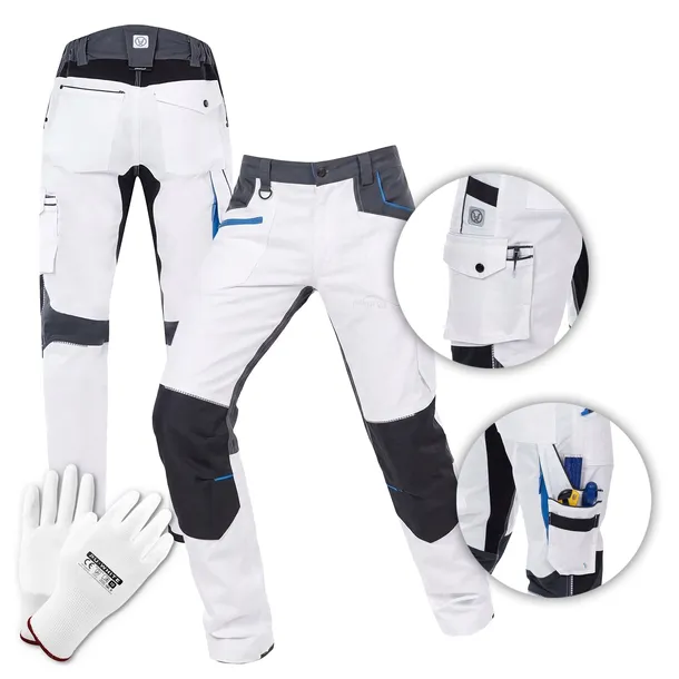 Spodnie Robocze Białe Męskie Malarskie Slim Elastyczne Ardon 4Xstretch r.50