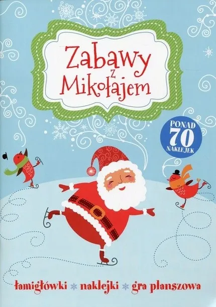 Zabawy z Mikołajem łamigłówki gra planszowa naklejki