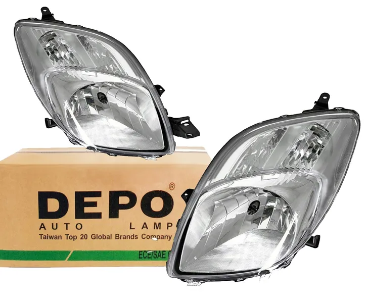 REFLEKTOR LAMPA PRZÓD TOYOTA YARIS P9 2005-2009 DEPO H4 LEWY + PRAWY KPL