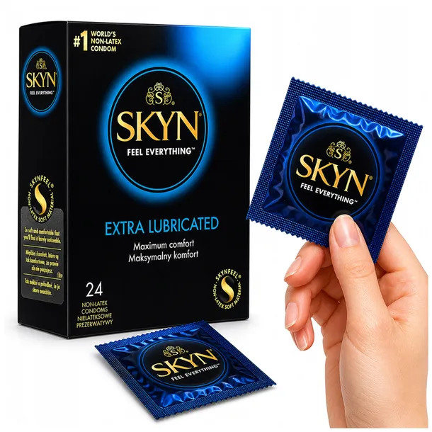 Prezerwatywy SKYN EXTRA LUBRICATED dodatkowo NAWILŻANE nielateksowe 24 szt.