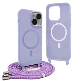 etui-magnetyczne-magsafe-iphone-14-fioletowe-regulowany-nylonowy-pasek