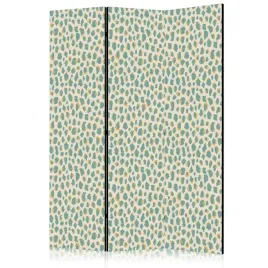 parawan-dwustronny-pokojowy-3-czesci-turkusowe-plamki-kropki-boho-135x172