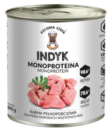 kuchnia-szefa-monobialkowa-karma-dla-psow-wszystkich-ras-puszka-indyk-800g
