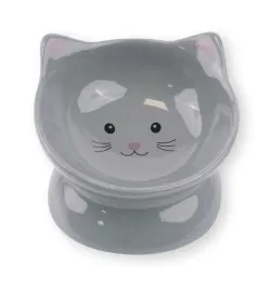 have-a-pet-ceramiczna-miska-dla-kota-szara-na-stopce-have-a-pet-100ml
