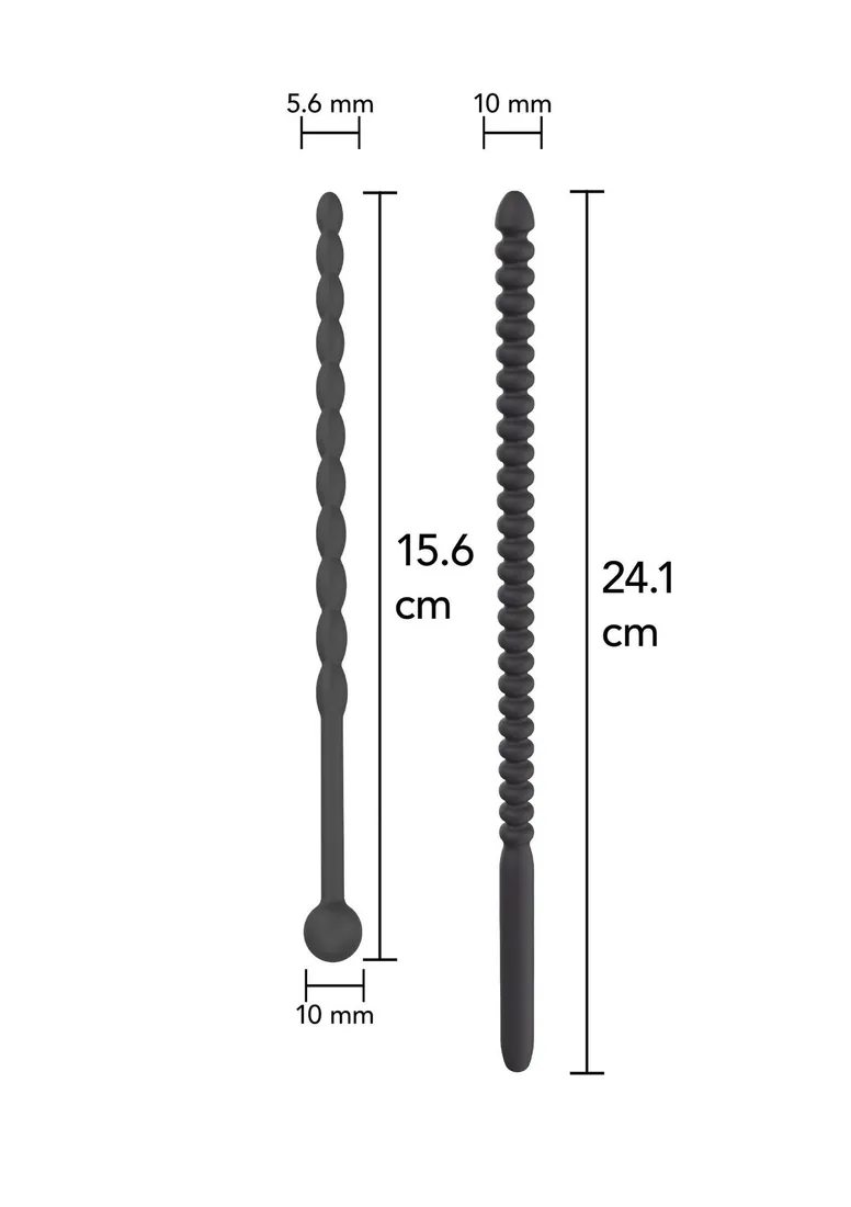 ribbed-penis-dilator-set-2-pcs-black