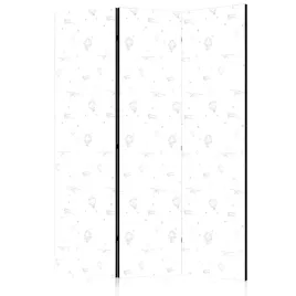 parawan-dwustronny-pokojowy-3-czesci-gwiazdy-samoloty-balony-boho-135x172