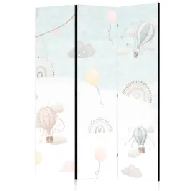 parawan-akustyczny-pokojowy-3-czesci-balony-tecze-chmurki-boho-135x172