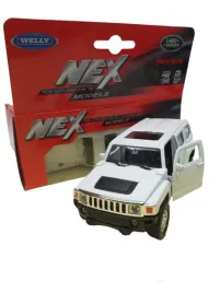 hummer-h3-bialy-kolekcjonerski-metalowy-model-samochodu-welly-skala-1-34