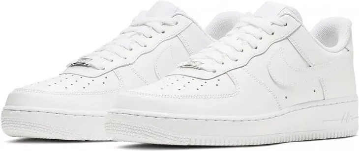 Buty NIKE Air Force 1 ’07 Triple White Sneakersy Skórzane Unisex roz. 42