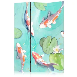 parawan-dwustronny-pokojowy-3-czesci-ryby-koi-styl-boho-neufary-135x172