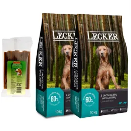 lecker-karma-dla-psa-z-wolowina-jagnie-20kg-2x-10kg-gratis-sticks