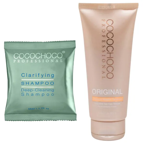 CocoChoco Keratyna Original do prostowania włosów 100ml +Szampon Claryfing