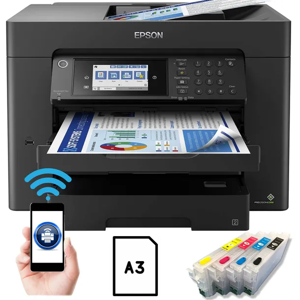 Drukarka wielofunkcyjna A3 Epson WF-7830 WiFi DUplex ADF Wieczne tusze