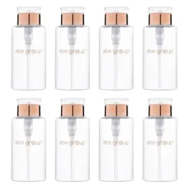 dozownik-do-plynow-kosmetycznych-z-pompka-rozowe-zloto-aba-group-150ml-8szt