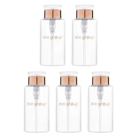 dozownik-do-plynow-kosmetycznych-z-pompka-rozowe-zloto-aba-group-150ml-5szt