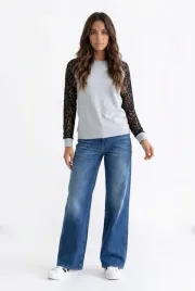figl-bluzka-m1352-damska-bluzka-casual-z-dlugim-rekawem-i-okraglym-dekoltem