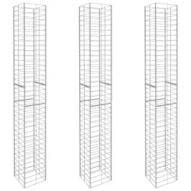 zestaw-3-gabionow-stalowych-25x25x197cm-siatka-125x55cm-srebrny