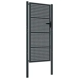 furtka-stalowa-antracytowa-105-x-250-cm-z-zamkiem-i-klamka
