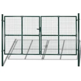 furtka-ogrodzeniowa-stalowa-ciemnozielona-306-x-200-cm-z-zamkiem