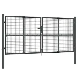brama-ogrodowa-z-stali-galwanizowanej-antracytowa-300-x-175-cm-z-dolnym-r