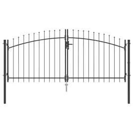bramka-ogrodowa-z-czubkiem-stalowa-szara-150-x-300-cm