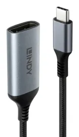 lindy-43426-adapter-kablowy-015-m-usb-type-c-displayport-szary-czarny