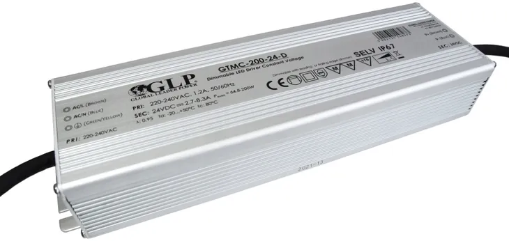 ZASILACZ STAŁONAPIĘCIOWY ŚCIEMNIALNY TRIAK LED 24 V 199W DIMMING IP67 GLP