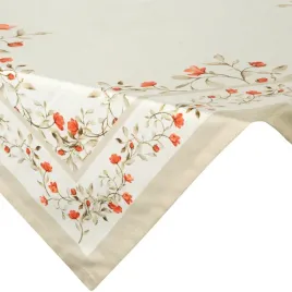 obrus-na-stol-summer-90x90-kremowy-w-pomaranczowe-kwiaty
