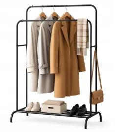 wieszak-podwojny-z-polka-na-ubrania-buty-stojacy-metalowy-czarny-148-cm
