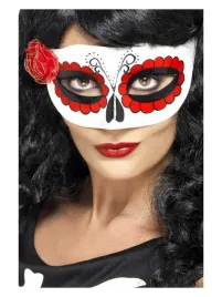 maska-meksykanska-biala-dia-de-los-muertos