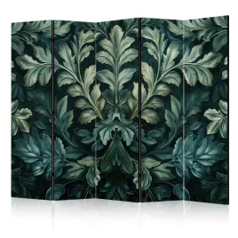 parawan-jednostronny-pokojowy-5-czesci-zielone-liscie-natura-boho-225x172