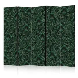 parawan-akustyczny-pokojowy-5-czesci-zielone-liscie-rosliny-boho-225x172