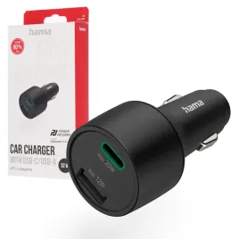 ladowarka-samochodowa-hama-32-w-pd-qc-1-x-usb-c-1-x-usb-a-czarna