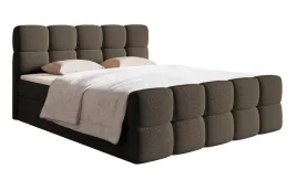 lozko-kontynentalne-160x200-cm-cloudy-pojemniki-topper-brazowe-boucle