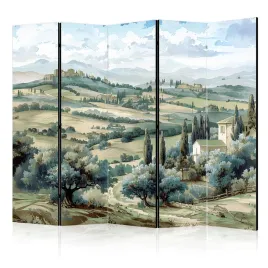 parawan-akustyczny-pokojowy-5-czesci-pejzaz-toskania-natura-cyprysy-225x172