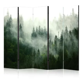 parawan-jednostronny-pokojowy-5-czesci-las-we-mgle-natura-pejzaz-3d-225x172