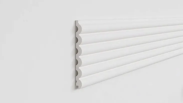 Lamele do malowania – biały panel ryflowany SERENO L01