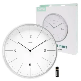 hama-sardinia-zegar-scienny-srednica-30-cm-szary-mechanizm-kwarcowy